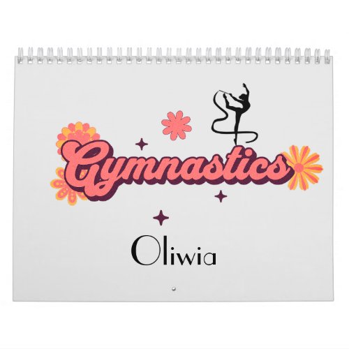 Gimnastics Colorful Tie Dye Girly Calendar