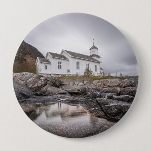 Gimsoy Church Lofoten Norway Button