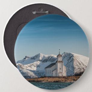 Gimsoy Church Lofoten Norway Button