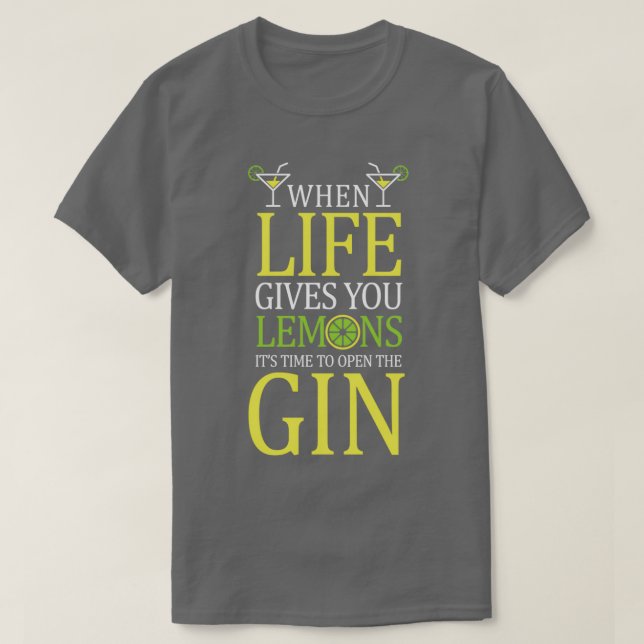 gin alcohol party tonic drinking T-Shirt (Design Front)