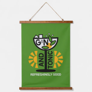 Gin And Tonic Drinkers Art Hanging Tapestry