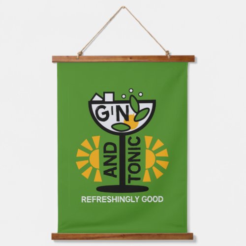 Gin And Tonic Drinkers Art Hanging Tapestry