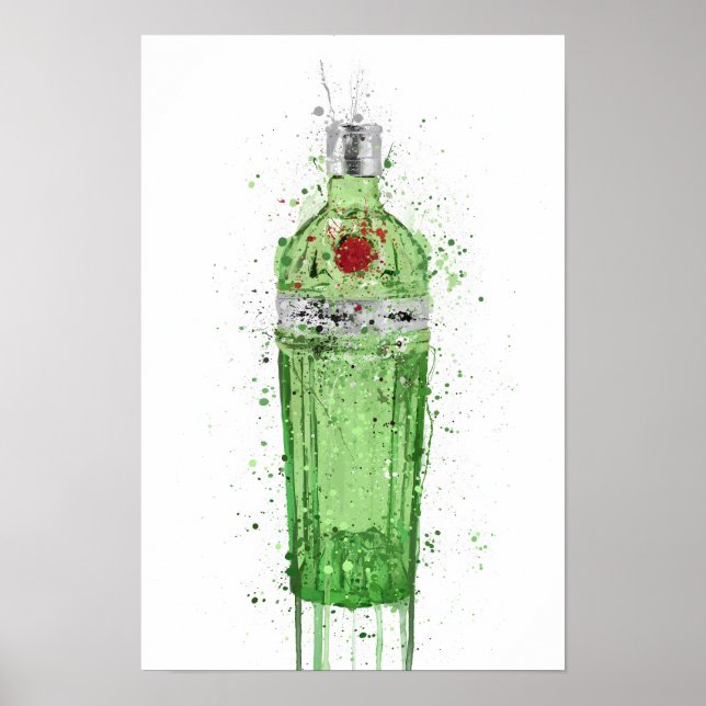 Gin Bottle Wall Art Print 'Emerald 2.0' (Front)