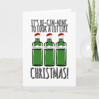 Gin Christmas card. Card