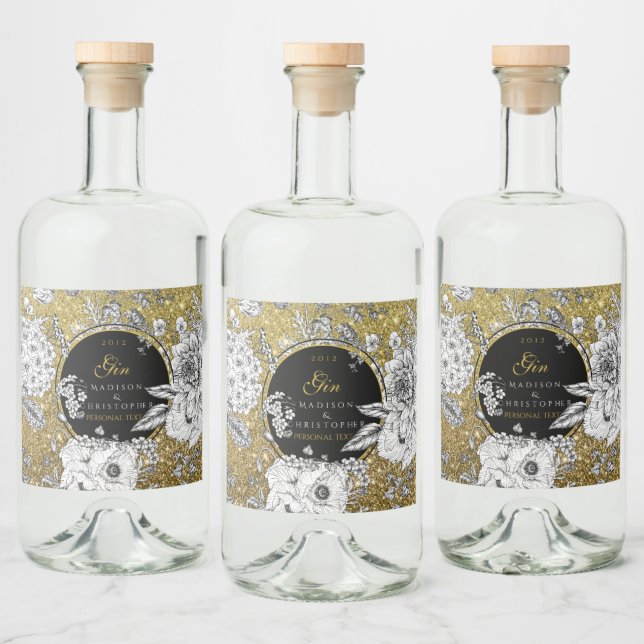 Gin Dotted bottle Liquor Bottle Label (Bottles)