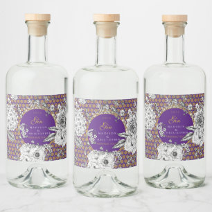 Gin Dotted bottle Liquor Bottle Label