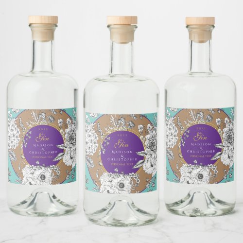 Gin Dotted bottle Liquor Bottle Label