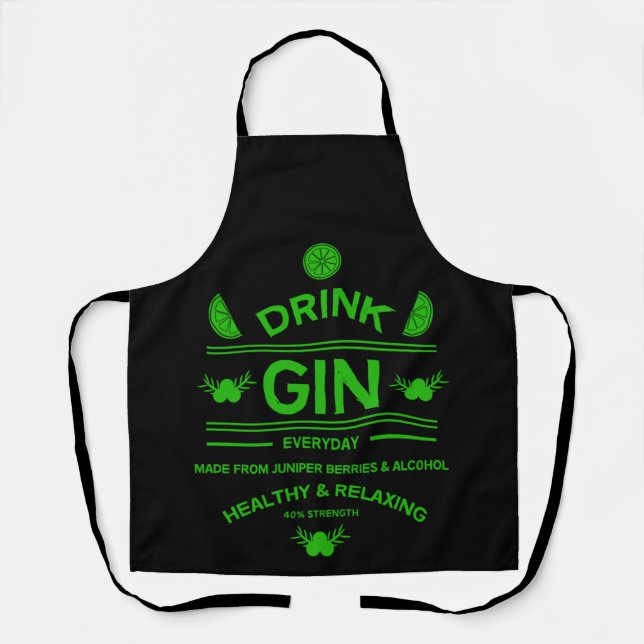 Gin Drinkers | Love Gin | Home Decor | Bars Servin Apron (Front)