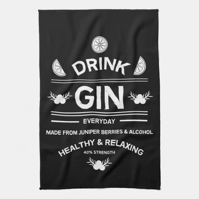 Gin Drinkers | Love Gin | Home Decor | Bars Servin Kitchen Towel (Vertical)