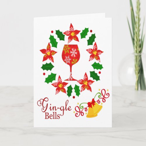 Gin_gle Bells Christmas Card