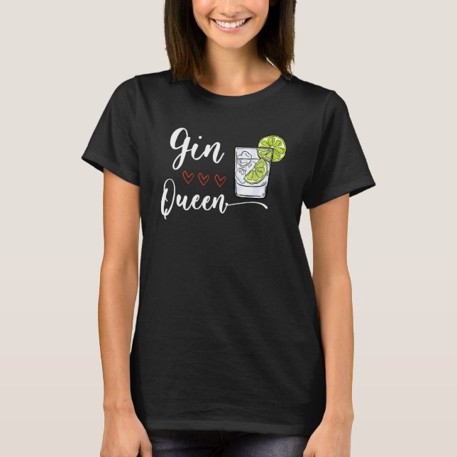 Gin Heart Queen Let The Evening Be Gin For Men Wom T-Shirt (Front)