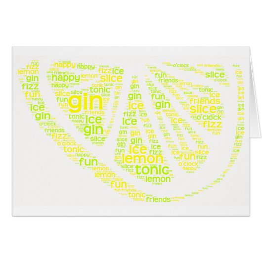 Gin Lemon Slice Cards (Front Horizontal)
