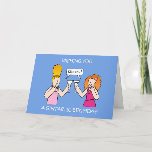 Gin Lover's Birthday Humor for Her. Card (Front)