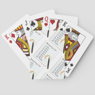 GIN LOVERS SHOPPING LIST POKER CARDS