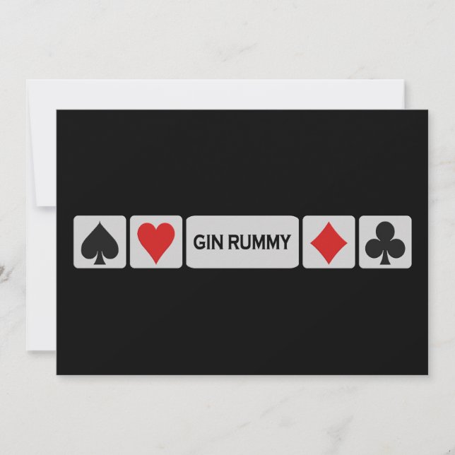 Gin Rummy invitation (Front)