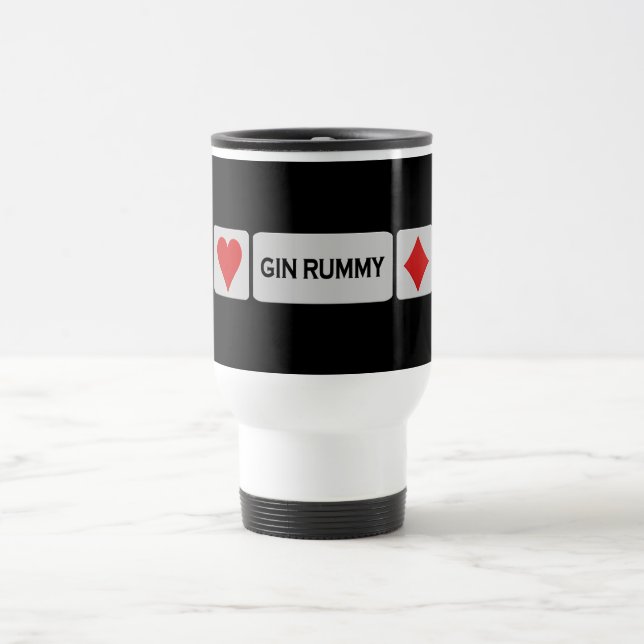 Gin Rummy mug - choose style & color (Center)