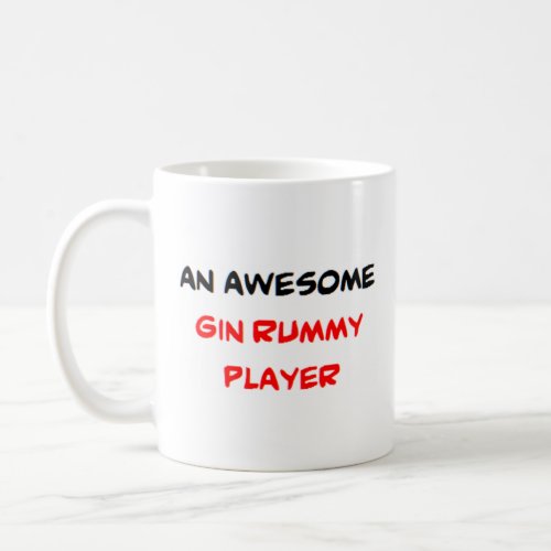 gin rummy player2 awesome coffee mug