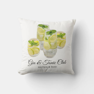 Gin & Tonic Club Outdoor Pillow