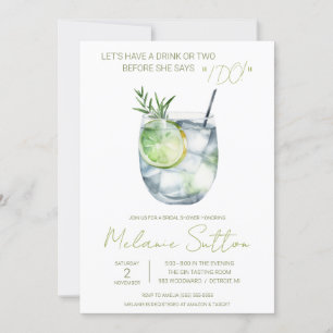Gin & Tonic, Cocktail, Drinks, Bridal Shower Invitation