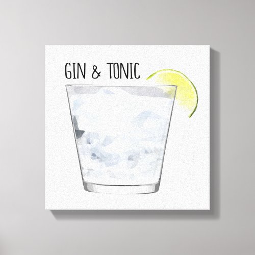 Gin  Tonic Geometric Kitchen Decor Bar Art Gift