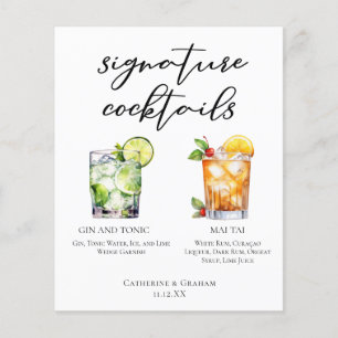Gin & Tonic Mai Tai Signature Cocktails Menu