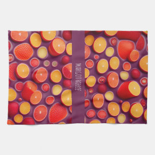 Gin Tonic Orange Colorful Pattern Kitchen Towel