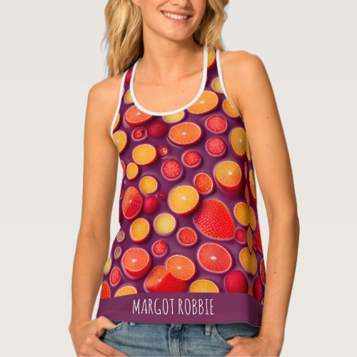 Gin Tonic Orange Colorful Pattern Tank Top