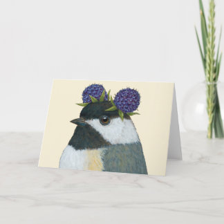 Gina the chickadee card