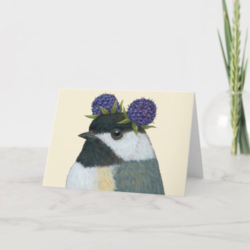 Gina the chickadee card