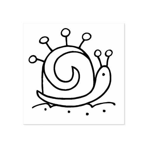 Ginas Snail Rubber Stamp