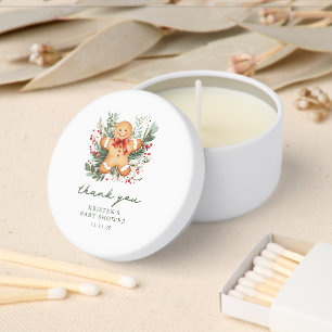 Ginberbread Baby Shower Mini Candle Favor Favors
