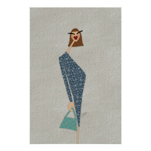 Ginette en promenade Fashion Poster