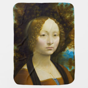 Ginevra de' Benci by Leonardo da Vinci Baby Blanket