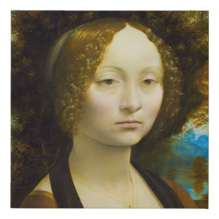 Ginevra de' Benci by Leonardo da Vinci Faux Canvas Print