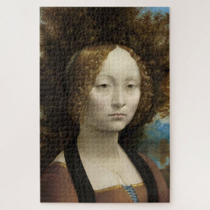 Ginevra de' Benci by Leonardo Da Vinci Jigsaw Puzzle