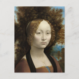 Ginevra de' Benci by Leonardo Da Vinci Postcard