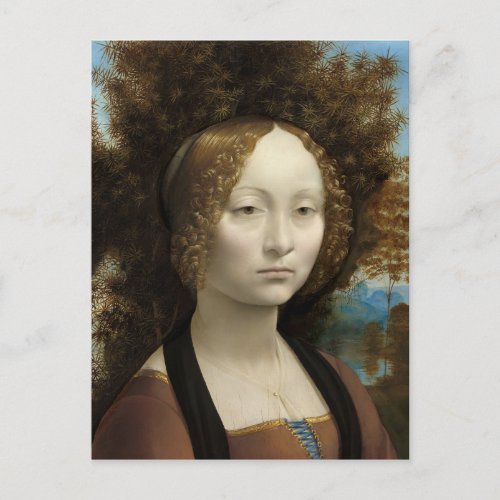 Ginevra de Benci by Leonardo Da Vinci Postcard