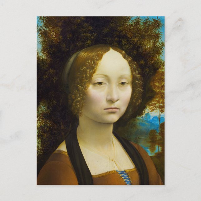 Ginevra de' Benci by Leonardo da Vinci Postcard (Front)