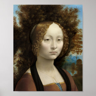 Ginevra de' Benci by Leonardo Da Vinci Poster