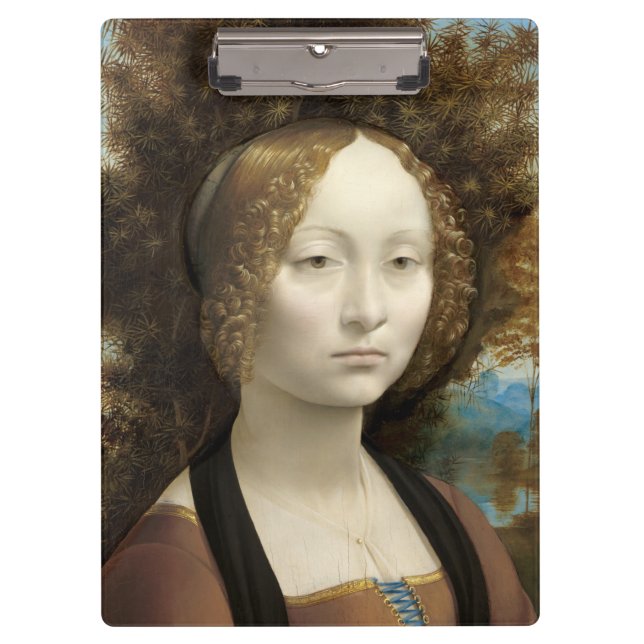Ginevra de' Benci Leonardo da Vinci   Clipboard (Front)