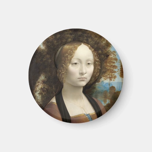Ginevra de' Benci Leonardo da Vinci   Magnet (Front)