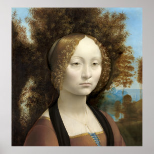 Ginevra de' Benci Leonardo da Vinci Poster
