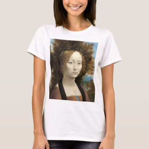 Ginevra de Benci Leonardo da Vinci     T_Shirt