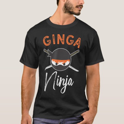 Ginga Ninja Funny Redhead Ninja T_Shirt