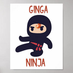 Ginga Ninja Poster Redhead Funny Wall