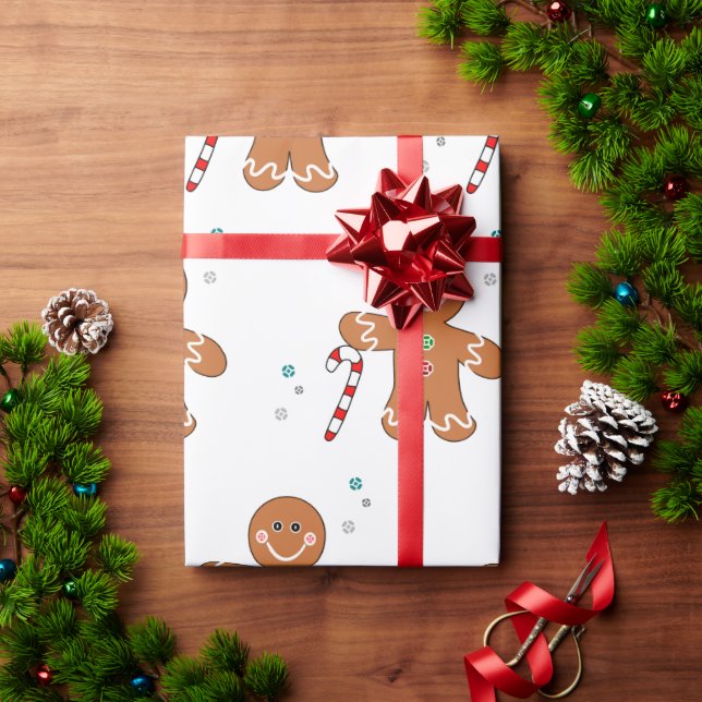 Gingee Gingerbread fun Wrapping Paper (Holiday Gift)