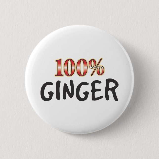 Ginger 100 Percent Button (Front)