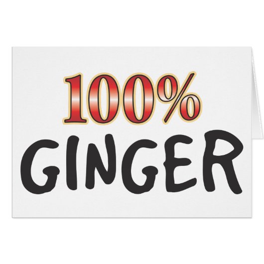 Ginger 100 Percent Cards (Front Horizontal)