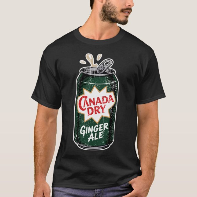 Ginger Ale Soda Can vintage T-Shirt (Front)