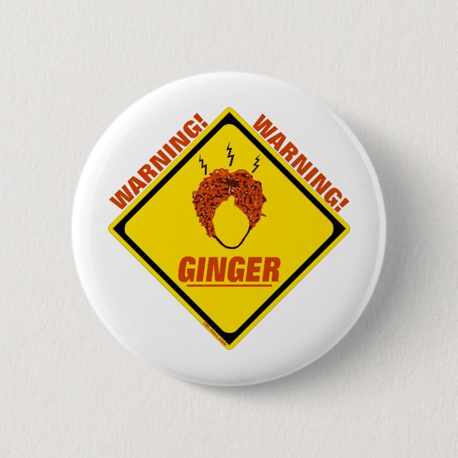 Ginger Alert! Pinback Button (Front)